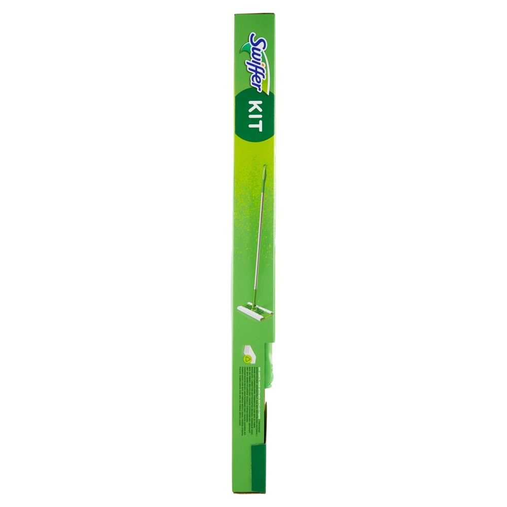 Swiffer Starter Kit Preassemblato-Scopa con 1Manico+8Panni Catturapolvere+3Panni Umidi Lavapavimenti